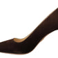 Elegant Suede Leather Heel Pumps