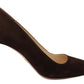 Elegant Suede Leather Heel Pumps