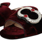 Elegant Bordeaux Velvet Flats