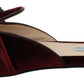Elegant Bordeaux Velvet Flats