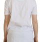 Chic White Cotton Logo Tee