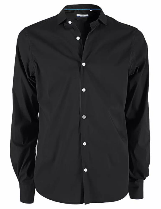 Elegant Black Cotton Blend Men's Shirt