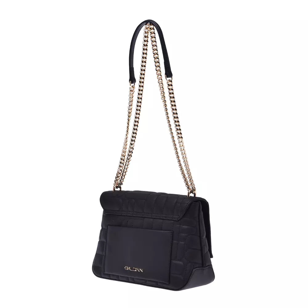 Chic Black Leather Shoulder Bag