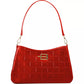 Elegant Red Leather Shoulder Bag