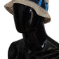 Elegant Beige Bucket Hat with Blue Bow Accent