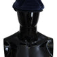 Chic Blue Newsboy Cap - Italian Crafted Elegance