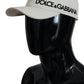 Elegant White Cotton Blend Baseball Hat