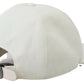 Elegant White Cotton Blend Baseball Hat