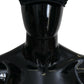 Elegant Black Cotton Newsboy Cap
