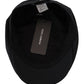 Elegant Black Cotton Newsboy Cap
