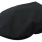 Elegant Black Cotton Newsboy Cap