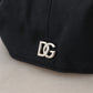 Elegant Black Cotton Newsboy Cap