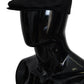 Elegant Black Linen-Blend Newsboy Hat
