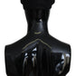 Elegant Black Linen-Blend Newsboy Hat