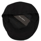 Elegant Black Linen-Blend Newsboy Hat