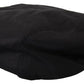 Elegant Black Linen-Blend Newsboy Hat