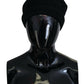 Black Virgin Wool Women Winter Beanie Cap Hat