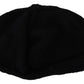 Black Virgin Wool Women Winter Beanie Cap Hat