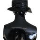 Black Quilted Faux Leather Women Bucket Cap Hat