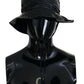 Black Quilted Faux Leather Women Bucket Cap Hat