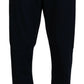 Elegant Dark Blue Straight Fit Denim