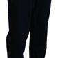 Elegant Dark Blue Straight Fit Denim