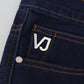 Elegant Dark Blue Straight Fit Denim