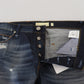 Elegant Regular Denim Blue Washed Jeans