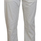Elegant Ivory Straight-Fit Denim Jeans