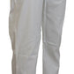 Elegant Ivory Straight-Fit Denim Jeans