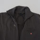 Elegant Dark Gray Full Zip Sweater
