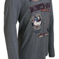 Elegant Long Sleeve Crew Tee in White