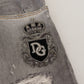 Elegant Gray Slim Fit Denim Jeans