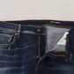 Elegant Slim Fit Italian Denim Jeans