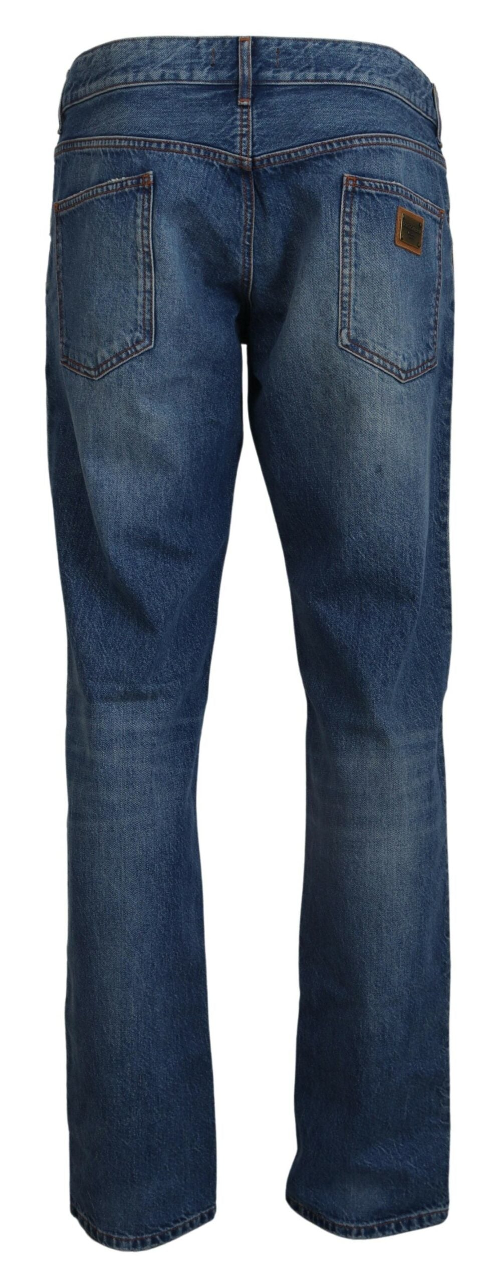 Chic Straight Fit Designer Denim Jeans