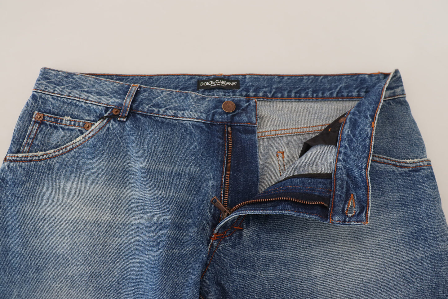 Chic Straight Fit Designer Denim Jeans