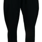 Sleek Black Cotton Blend Joggers