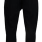 Sleek Black Cotton Blend Joggers