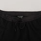 Sleek Black Cotton Blend Joggers