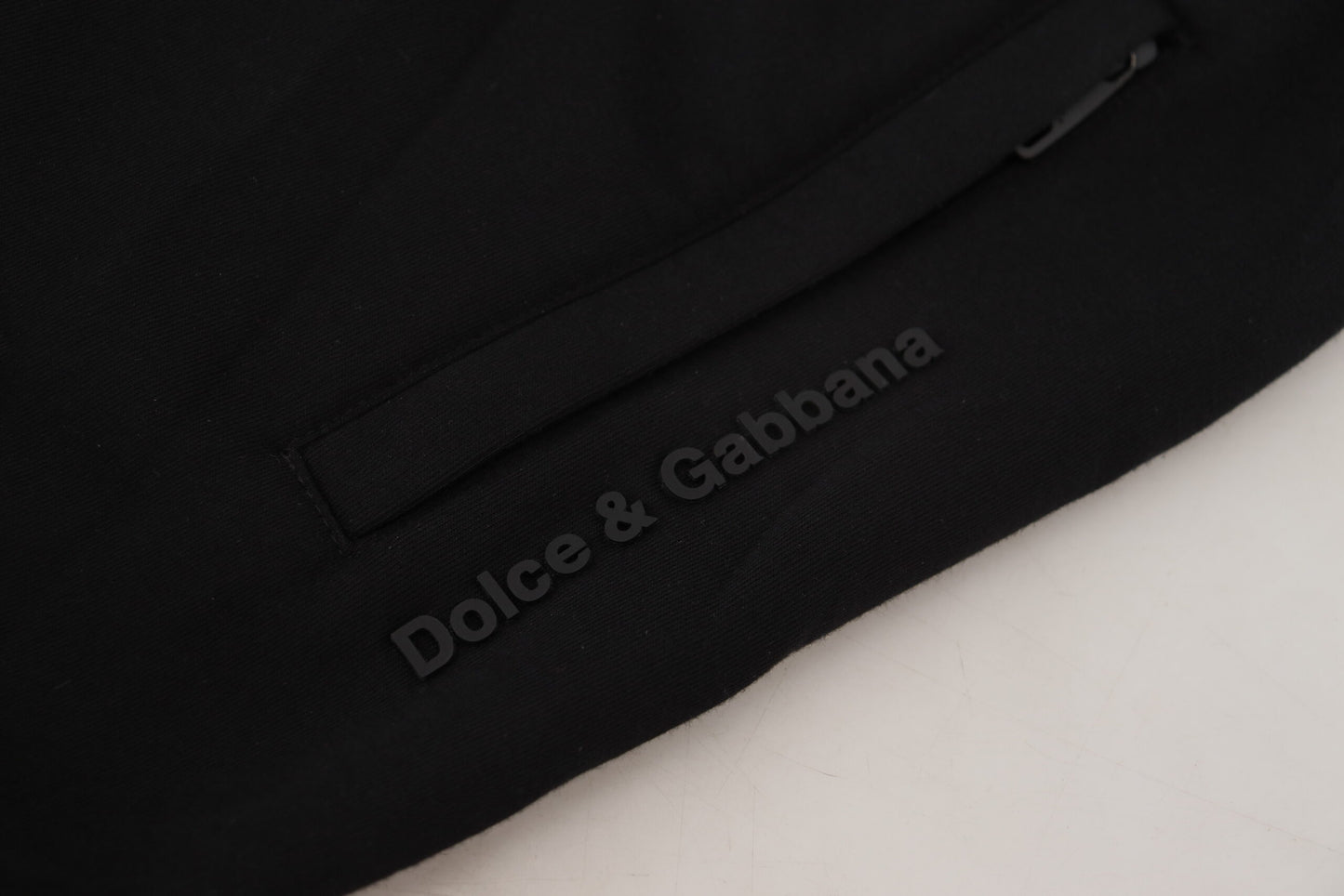 Sleek Black Cotton Blend Joggers