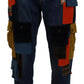 Chic Patchwork Cargo Denim Jeans