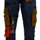 Chic Patchwork Cargo Denim Jeans