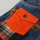 Chic Patchwork Cargo Denim Jeans