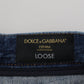 Chic Patchwork Cargo Denim Jeans