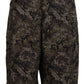 Elegant Military Print Cotton Shorts