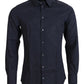 Elegant Striped Linen-Cotton Shirt