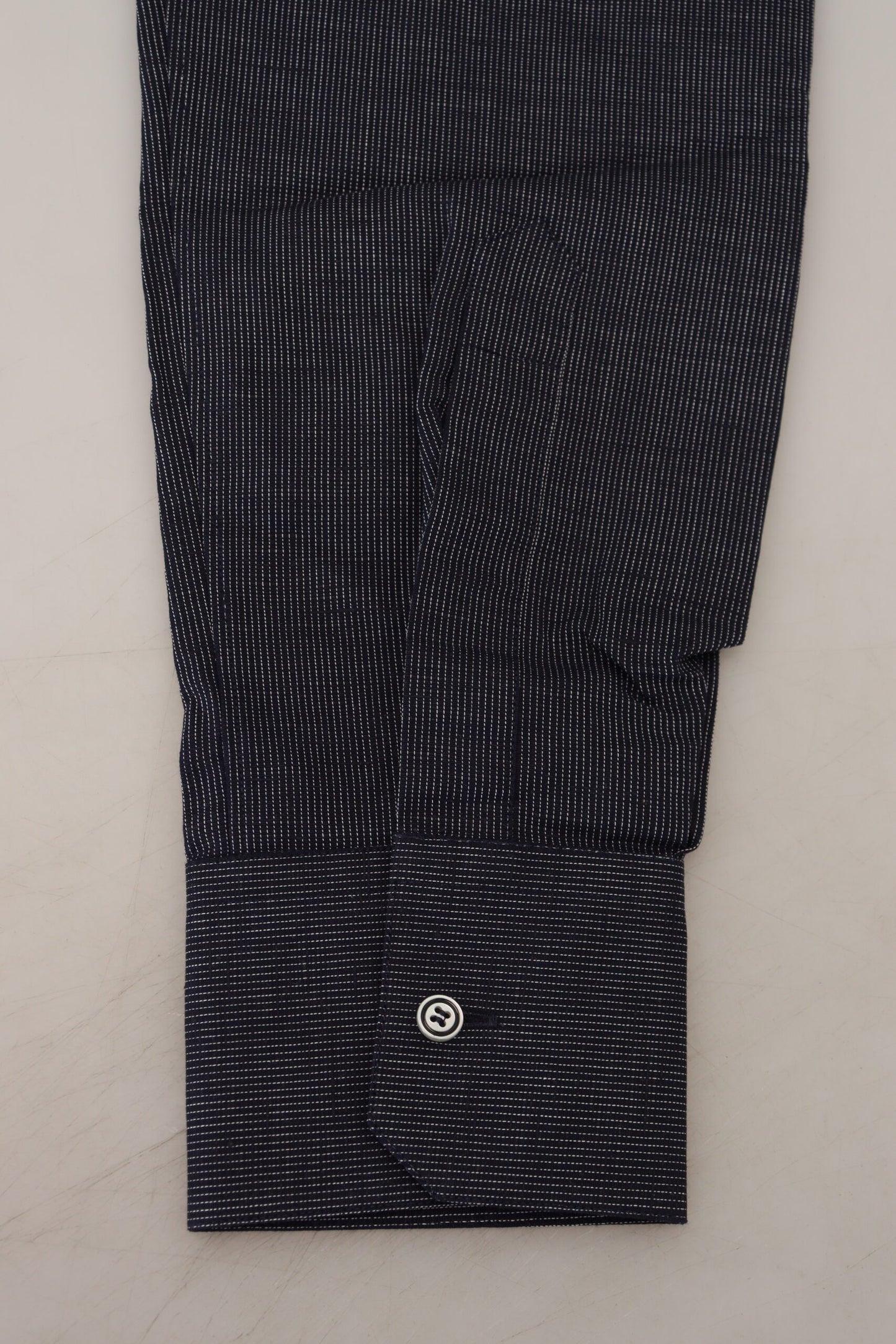 Elegant Striped Linen-Cotton Shirt