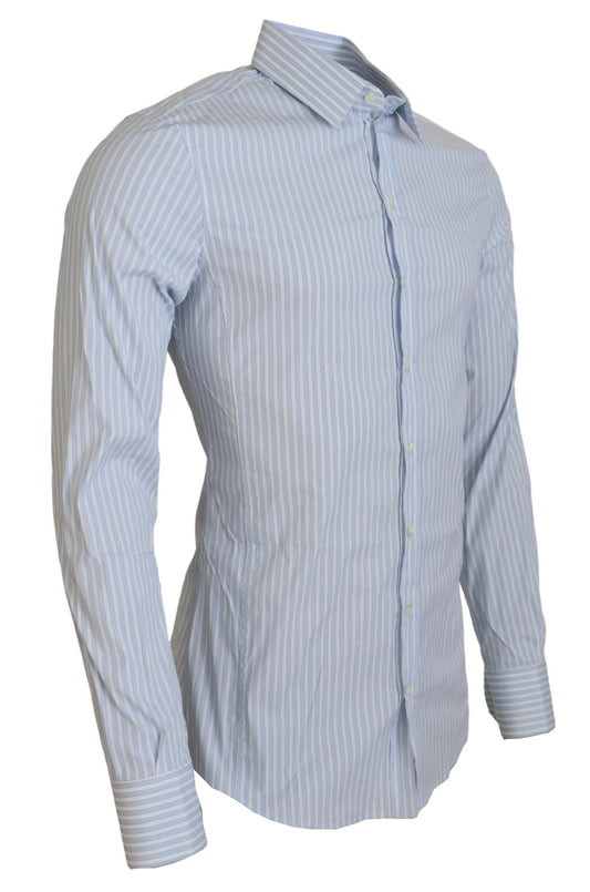 Elegant Striped Cotton Blend Shirt