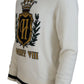 Elegant White Cashmere Pullover Sweater