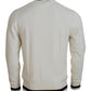 Elegant White Cashmere Pullover Sweater